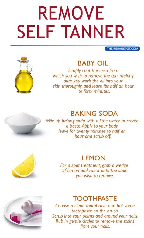 how to remove self tanner from skin.